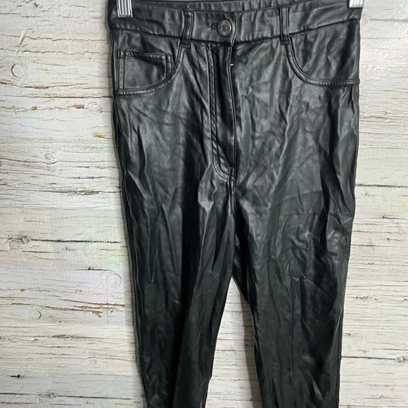 Aritzia wilfred free faux black leather pants size  00 - Picture 3 of 8